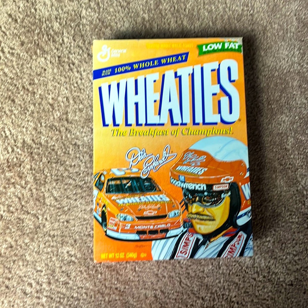 Wheaties box of cereal empty Dale Earnhardt edition barely used